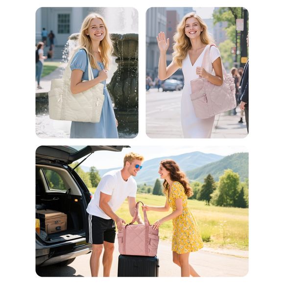 Tote Bag, Puffer Carry On Tote With Zier, Travel Essentials :') - Picture 7 of 7